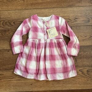 NWT Vignette Plaid Nikki Dress Rose Size 12 months
